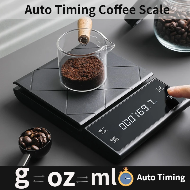 Kitchen Baking Timer - USB Charging Kitchen Coffee Scale with