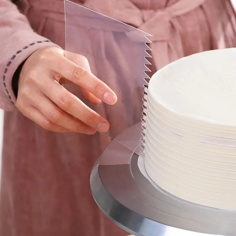 Fondant Smoother Set - 9Pcs Cake Scraper Fondant Mousse Cream