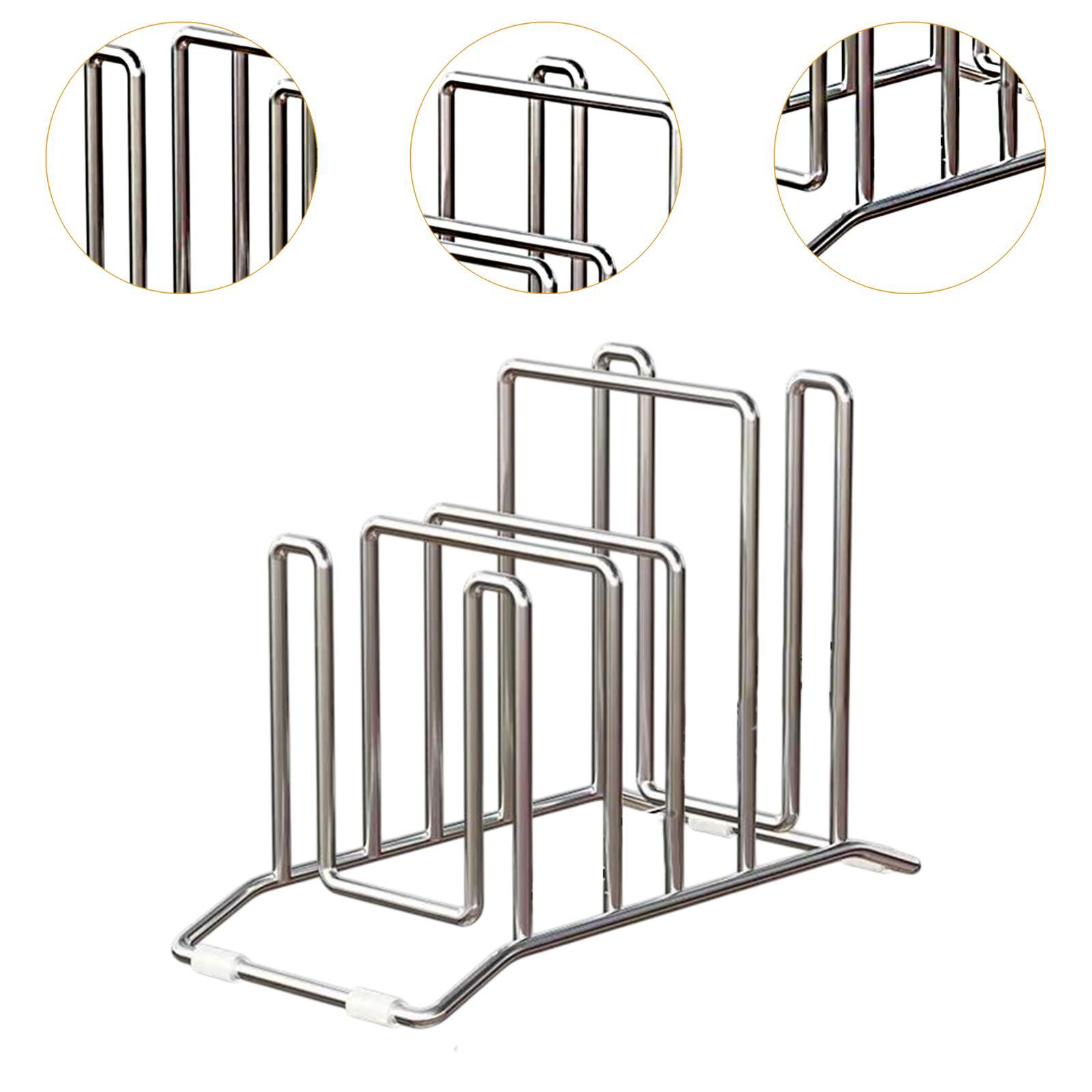 Pot Pan Lids Holder Stainless  - đánh giá và giá Kitchen Cabinet Baking Organizer