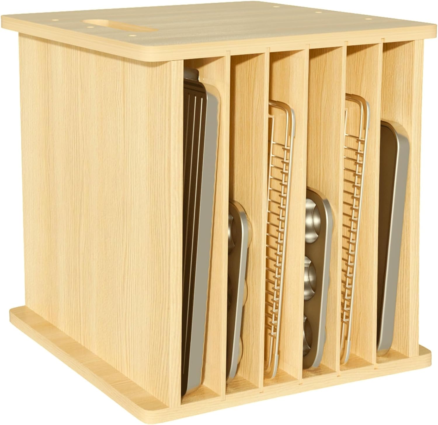 Wooden Bakeware Tray Divider O - đánh giá và giá Kitchen Cabinet Baking Organizer