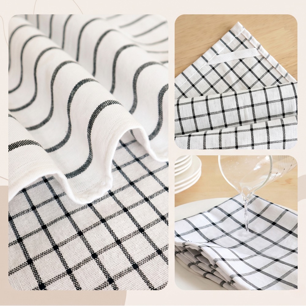 4 PCS Modern Plaid Cotton Dish - đánh giá và giá Kitchen Baking Table