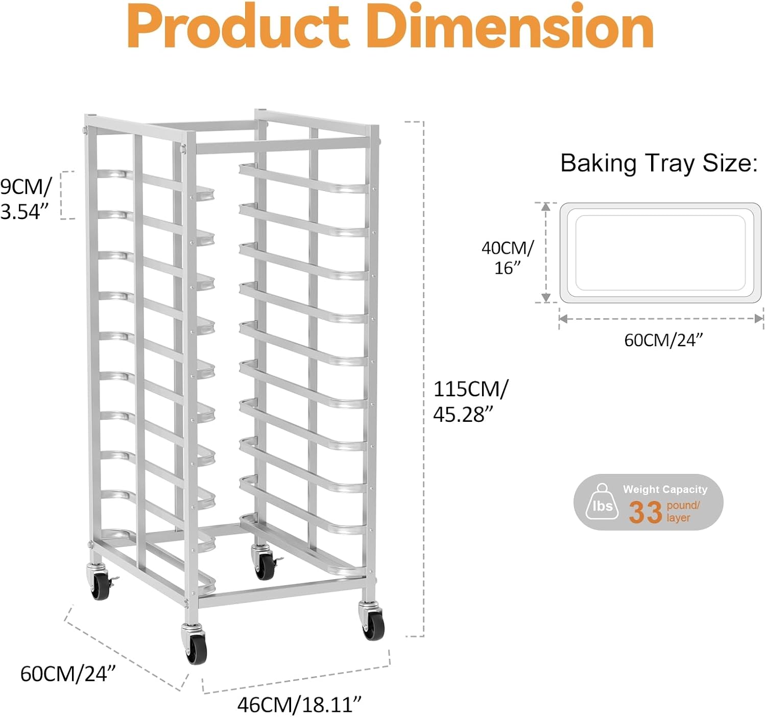 Commercial Stainless Steel Bak - đánh giá và giá Kitchen Baking Trolley