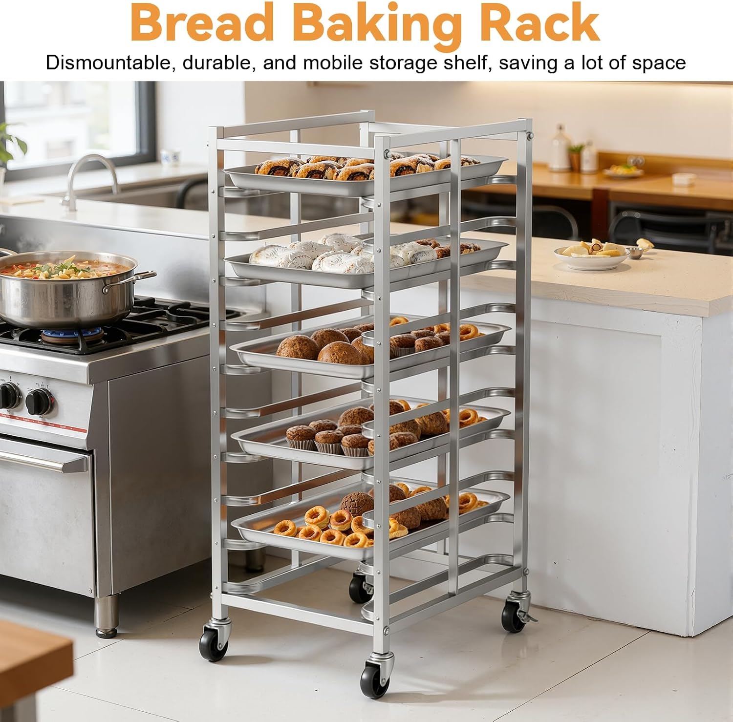 Commercial Stainless Steel Bak - đánh giá và giá Kitchen Baking Trolley