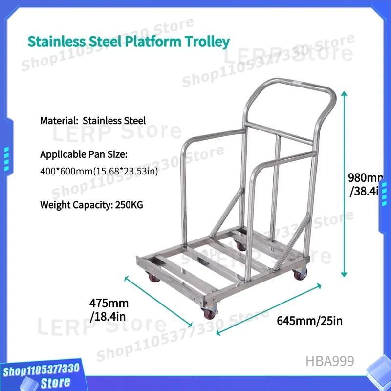 980x645x475mm Stainless Steel  - đánh giá và giá Kitchen Baking Trolley