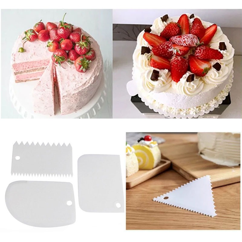 Plastic Cake Scraper Set Bakin - đánh giá và giá Fondant Smoother Set