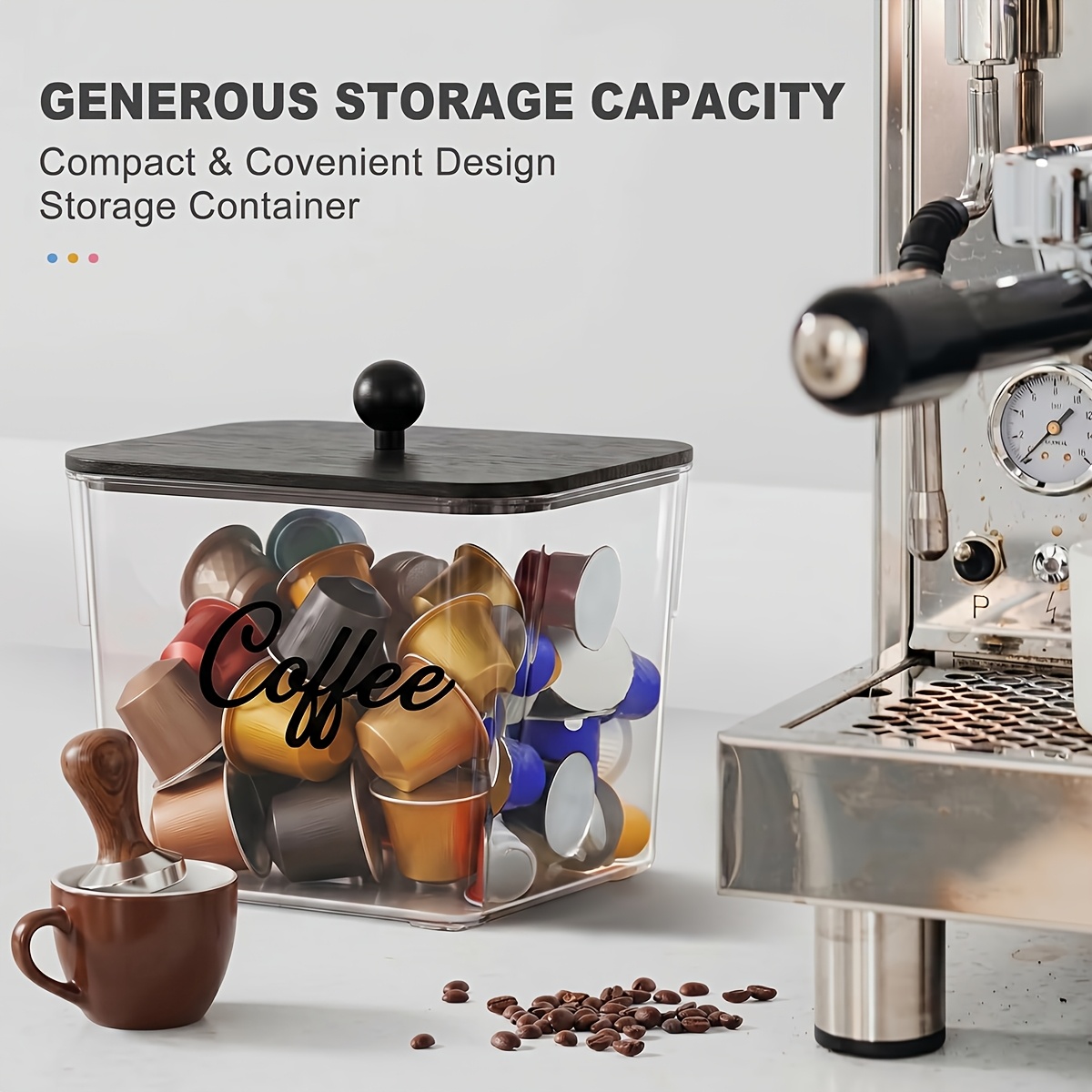 Coffee Pod Holder with Lids Pl - đánh giá và giá Kitchen Baking Tray Storage