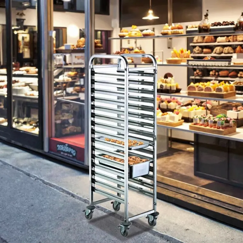 Stainless Steel Heavy-Duty 4-W - đánh giá và giá Kitchen Baking Trolley
