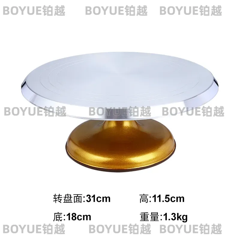 Gold Aluminum Alloy Cake Turnt - đánh giá và giá Kitchen Baking Table