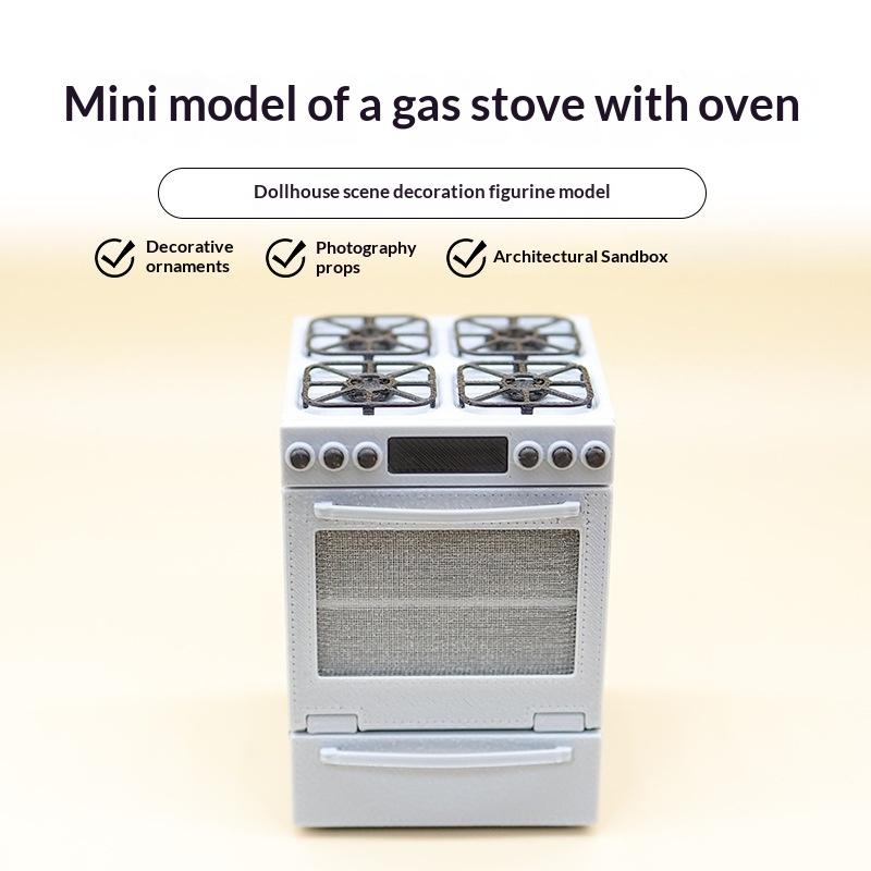 1/12 Miniature Gas Stove With  - đánh giá và giá Kitchen Baking Table