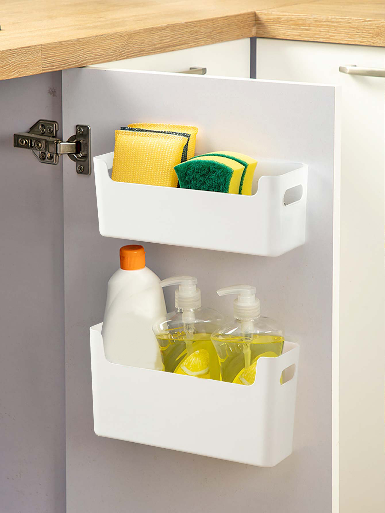 Punch Free Cabinet Door Organi - đánh giá và giá Kitchen Baking Tray Storage