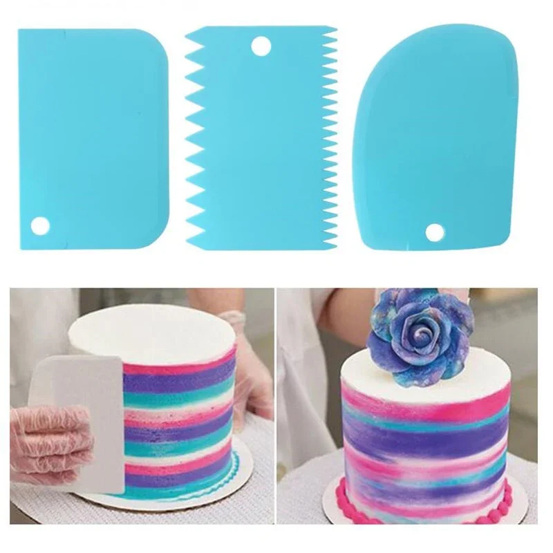 3PCS/Lot Cream Scraper Smoothe - đánh giá và giá Fondant Smoother Set