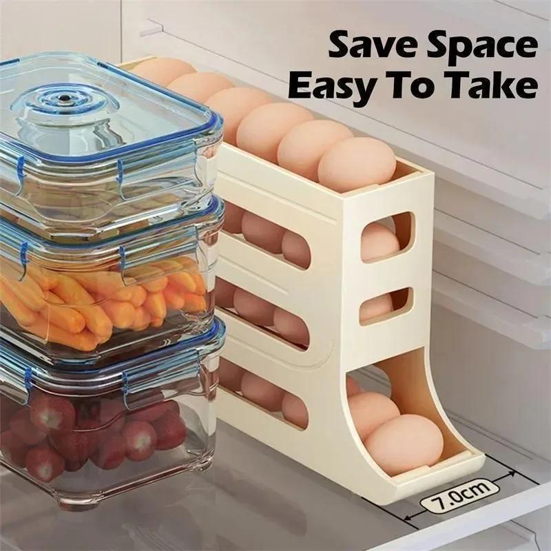 Refrigerator Eggs Storage Box  - đánh giá và giá Kitchen Baking Tray Storage